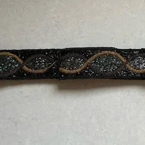 Vintage Beaded Belt by Talbots Vintage Talbots Womens M Beaded Self Fastener Belt Party  main image 2